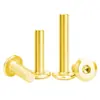 Tornillos de Muebles de Hierro Dorado con Cabeza Plana Hexagonal Biselada Tornillos de Cabeza Redonda con Borde Biselado Dorados Imitación Pernos de Borde Biselado M6 en Stock