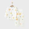 Ropa de otoño para bebé, traje de pantalón largo de algodón, ropa interior para niños, cintura alta con protección para el vientre, otoño e invierno, grueso, pijamas cálidos para niño y niña