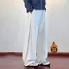 Pantalones personalizados/forrados de polar para otoño e invierno, impermeables y cortavientos, pantalones de trabajo holgados rectos de moda para hombre, estilo grueso
