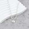 Nuevo Collar de Plata Rota con Perlas para Mujer, Cadena Clavicular Brillante de Alta Gama, Colgante Retro Simple Versátil