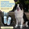 Sapatos para animais de estimação de venda quente transfronteiriça, sapatos para cães com velcro respiráveis e refletivos, sapatos para cães de cano longo duráveis e confortáveis para uso externo