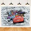 Novo Dropshipping Transfronteiriço Carros Quarto Infantil Decoração Desenho Animado Parede Festa Aniversário Tema Banner Bolo