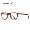 Gafas Retro Anti-Luz Azul Tr90 Montura Redonda Pin Cp Negro Gafas para Miopía Borla Montura Óptica Venta al por Mayor 2083