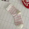 Calcetines de Primavera y Verano para Mujer, Calcetines de Media Pantorrilla, Calcetines Holgados de Perro de Dibujos Animados Lindos Japoneses, Calcetines Largos de Algodón Puro Coreanos, Calcetines sin Costuras