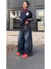 Jeans Masculino 2025 Primavera e Outono Estiloso Americano High Street Retro Calças de Pernas Largas Marca Tendência Casual Soltas Retas Calças Longas