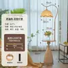 Lámpara de Pie Color Crema para Sala de Estar, Decoración Lateral de Sofá, Adorno de Mesa de Café, Iluminación Ambiental, Lámpara de Mesa Integrada para Mesita de Noche de Dormitorio