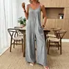 2026 Europeo y Americano transfronterizo verano nuevo Amazon para mujer estilo casual vacacional holgado color liso mono