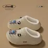 Chinelos de Algodão Impermeáveis para Mulheres 2026 Novo Outono/Inverno Casa Pelúcia Quente Antiderrapante Uso Externo Mais Veludo Mais Espesso Sapatos de Algodão para Mulheres