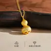 Collar Colgante de Calabaza de Plata de Ley S925 para Mujer, Nuevo Estilo Chino, Estilo Antiguo, Lujo Ligero, Nicho, Diseño de Alta Gama, Cadena para Suéter de Otoño e Invierno