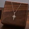 Comercio Exterior de Amazon Venta Caliente Collar de Acero de Titanio Temperamento Femenino Circonita Microincrustada Personalidad Cadena para Clavícula de Alto Sentido Colección Joyería