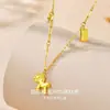 Collar de Plata de Ley S925 para Mujer con Temática "Hazte Rico Ahora", Colgante de Caballo de Madera, Diseño de Nicho, Lujo Ligero, Sensación de Alta Gama, Cadena de Perlas para Clavícula
