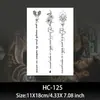 Pegatinas de tatuaje temporales de arte minimalista de hierbas de verano transfronterizas, duraderas, impermeables, nicho, de alta gama, con diseños florales en inglés, adecuadas para hombres y mujeres