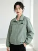 2026 Moda casual estilo coreano versátil elegante jaqueta curta com forro de fleece outono e inverno novo top solto personalizado