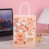 Bolsa de Regalo de Navidad Transfronteriza Bolsa de Souvenir con Estampado de Papá Noel de Dibujos Animados Bolsa para Empaque de Snacks para Fiesta Navideña