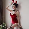 Sexy Feminino Decote Profundo Veludo Sexy Justo Quente Coelho Cosplay cos Uniforme Conjunto Tentação