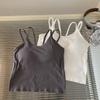 Camisola sexy de chica caliente de puro deseo para mujer de verano con almohadilla en el pecho, espalda de belleza sin costuras, ajuste ceñido, corta, interior de tirantes, top tubo con envoltura en el pecho