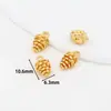 Colgante de Protección de Color Chapado en Oro de 14K con Círculo y Carácter de Fortuna Accesorio de Joyería Hecho a Mano DIY Colgante de Fortuna Dorado Pequeño Encanto D105