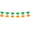 Calle. Bandera de Cadena Colorida del Día de San Patricio Bandera Decoración Exterior Bandera Colgante 14*21cm Bandera Colgante Poliéster Bandera del Día Irlandés