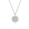 Collar con forma de noria en plata de ley S925, diseño de nicho femenino, alta gama, anticaídas, joyería sencilla coreana y japonesa.