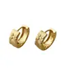Novos Brincos Pequenos Argola com Padrão de Escamas de Peixe Koi Estilo Chinês para Mulheres, Modelo Novo, Boa Sorte, Luxo Leve, Nicho, Sensação de Alto Padrão, Presilhas de Orelha, Acessórios de Orelha para Mulheres
