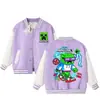 Gafas de sol de Minecraft, chaqueta de béisbol infantil temática de Creeper, top deportivo de bloques de color para niños, atuendo elegante de estudiante