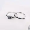 Suministro Transfronterizo, Artículos Populares de Wish, Más Vendidos de Amazon, Juego de Anillos de Zirconia Rosa, Joyería con Incrustaciones de Diamante, Accesorios Creativos
