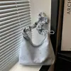 Bolso holgado de gran capacidad con pliegues para mujer 2026 nuevo bolso casual de un solo hombro cruzado para el trabajo diario bolso tote para estudiante universitario