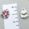 Mezcla de 20 gotas navideñas de aceite blanco K, aleación, accesorios de joyería DIY, Papá Noel, muñeco de nieve, campana, alce, pulsera colgante