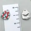 Set Mixto de 20 Esmalte Navideño Aleación K Blanca Accesorios para Joyería DIY: Amuletos para Pulsera de Papá Noel, Muñeco de Nieve, Campana, Reno