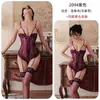 Lencería Sexy de Noche Larga Body Sexy de Encaje Transparente Tentación Atrevida Conjunto de Tirantes de Encaje Caliente Qqny2094
