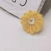Flores de Ganchillo Hechas a Mano, Accesorios de Flores de Hilo DIY, Flores de Hilo Hechas a Mano con Ganchillo de Mohair, Aretes de Flores de Ganchillo Hechos a Mano
