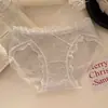 Bragas sexy puramente deseables para mujer con abertura alta y ribete de encaje, hechas de algodón puro con propiedades antibacterianas 10A, calzones transpirables de tiro bajo