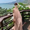 Vestido de Vacaciones en la Playa, Vestido Largo de Playa, Atmósfera de Alta Gama, Perfecto para Sesiones de Fotos, Atuendo de Diosa, Impresionante Conjunto de Vestido Tipo Hada