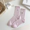 Calcetines Calcetines de Media Caña para Mujer Verano Malla Fina Transpirable Encaje de Hongos Bordado de Oso de Dibujos Animados Calcetines de Rizo para Niñas