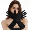 Guantes de satén para Halloween, guantes de satén vintage, guantes de rendimiento para bodas, graduaciones, fiestas, cenas, 38