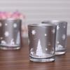 Bosque de Invierno Portavelas de Reno Portavelas de Vidrio Navideño Velas Aromáticas Transfronterizas Taza Vacía Reunión de Fiesta