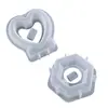 Molde de Resina de Cristal DIY Amapola Hexagonal, Florero en Forma de Corazón Tubo de Ensayo Cultivo de Plantas Molde de Silicona