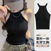 Camisole Estilo Garota Picante Estilo Americano com Bojo para Mulheres, Adequado para o Verão, Pode Ser Usado por Fora ou como Camada Interna, Top Fino Sem Costas e Sem Mangas