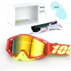 Set de Casco de Motocicleta Clásico en Stock, Gafas Todoterreno, Gafas de Exterior a Prueba de Viento, Gafas de Esquí UV, Gafas de Montar