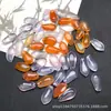 Pétalos de ágata 9x17mm ágata de color caramelo púrpura claro natural clips pétalos de suculenta accesorios para pasador DIY