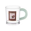 Vaso para Enjuague Bucal para Cepillarse los Dientes, Juego de Vasos para Lavar Pareja Retro, Vaso para Cepillo de Dientes, Vaso Transparente Simple para el Hogar con Asa, Vaso Cilindro para Dientes