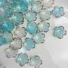 Flor de Cinco Pétalos con Borde Dorado de Acrílico de 18 mm Flor Hecha a Mano DIY Pasador de Flor para el Cabello Materiales para Colgante Pulsera Estilo Vintage