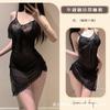 Meio Açúcar Gravidade Costas Nuas Transparente Alça Longa Renda Lingerie Sexy Puro Desejo Tentação Tira Borboleta Lingerie Sexy 7128