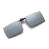 Gafas de sol polarizadas ultraligeras sin marco con borde recortado, con clip, para conducir, para hombres y mujeres, abatibles, cuadradas, para miopía.