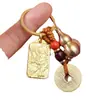 Chaveiro da Marca Shajin Pi Xiu Latão Moeda dos Cinco Imperadores Cabide Chaveiro de Fechadura de Carro Pingente para Bolsa para Homens e Mulheres Mercadorias de Ponto Turístico