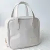 Nova Bolsa Quadrada Portátil para Cosméticos com Grande Capacidade, Cores Contrastantes, Necessaire à Prova d'Água, Alto Valor Estético