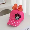Gorra de Béisbol Infantil de Algodón con Lazo de Lentejuelas de Minnie, Sombrero de Sol para Niñas, Best-Seller Transfronterizo de Amazon