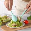 Cuchara de silicona de una pieza, cuchara densa de grado alimenticio, cuchara mezcladora de silicona para cocinar, vajilla de cocina, cuchara pequeña para sopa, cuchara para ensalada