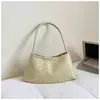 Bolso de Mano de Verano Nuevo Tejido de Alta Calidad, Gran Capacidad, Bolso de Hombro de Moda Perezosa Estilo Francés, Bolso de Axila