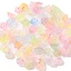 Flor de Cerezo Estéreo con Flores Doradas Espolvoreadas, Flor de Flor de Cerezo Escarchada con Agujero Mediano, Material de Cuentas Sueltas Hecho a Mano Estilo Antiguo para Pasador de Pelo / Adorno de Cabeza